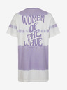 O'Neill Μωβ και λευκό γυναικείο μοτίβο O'Neill WOW T-SHIRT DRESS