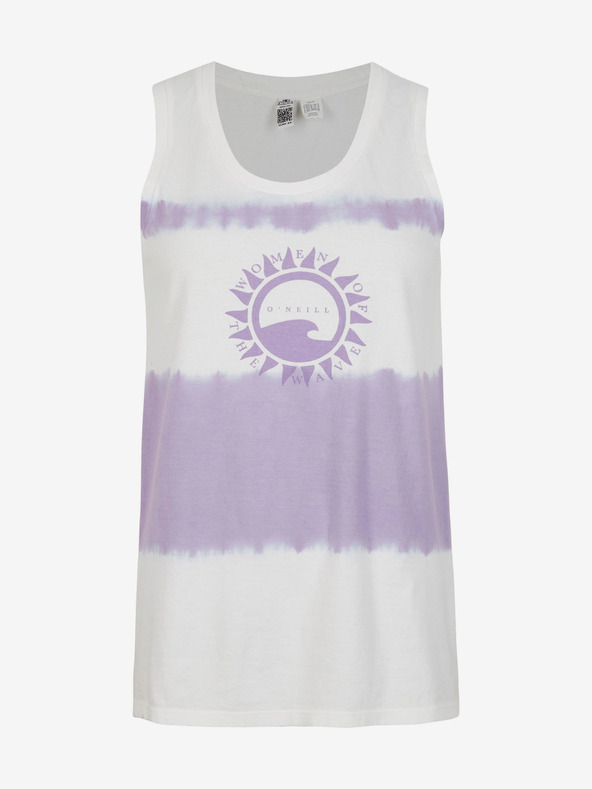 O'Neill Μωβ και λευκό γυναικείο O'Neill WOW TANKTOP μπλουζάκι με μοτίβο