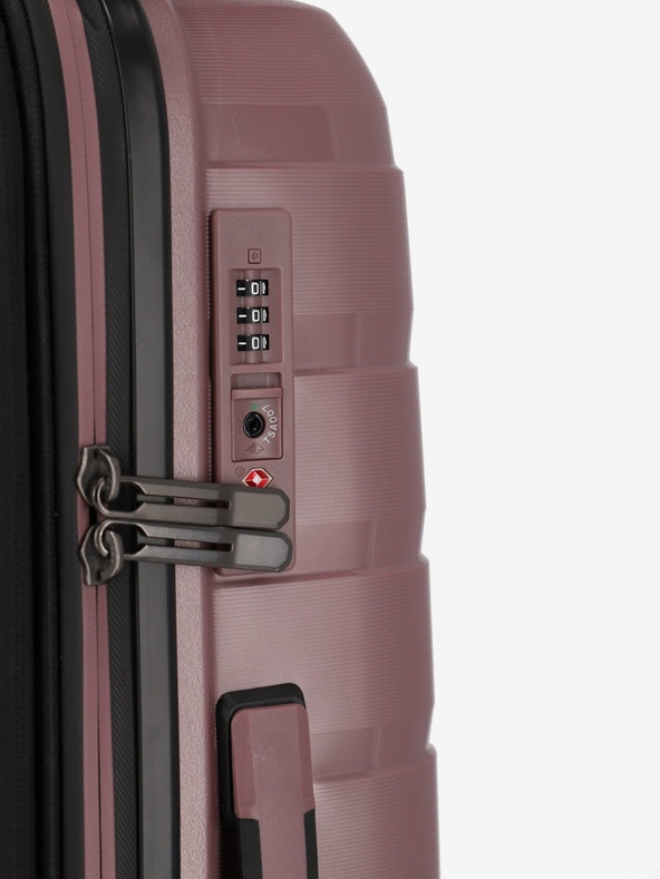 Travelite Σετ τριών ροζ ταξιδιωτικών βαλιτσών Travelite Air Base S,M,L