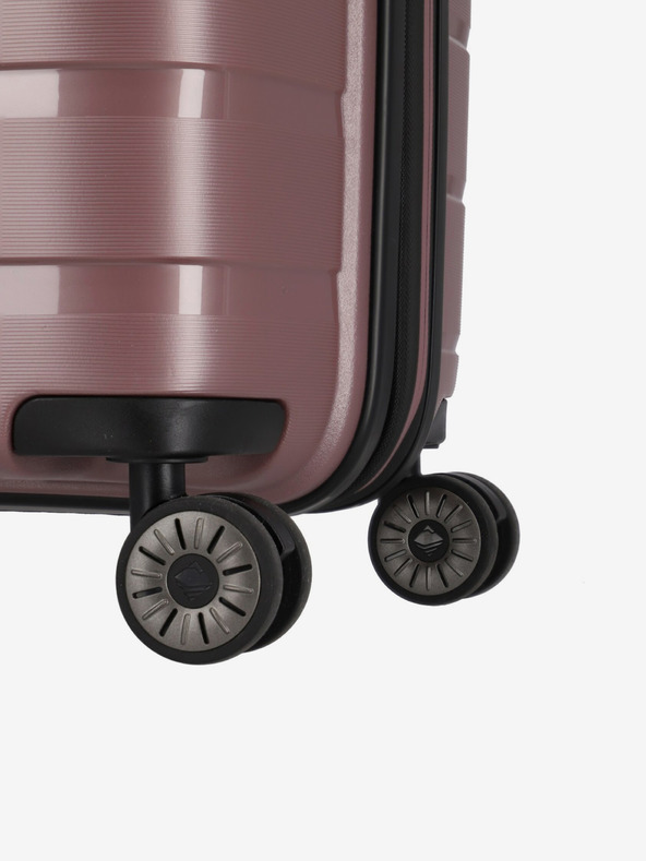 Travelite Σετ τριών ροζ ταξιδιωτικών βαλιτσών Travelite Air Base S,M,L