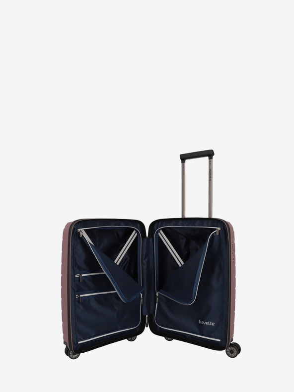 Travelite Σετ τριών ροζ ταξιδιωτικών βαλιτσών Travelite Air Base S,M,L