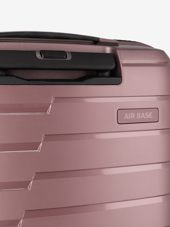 Travelite Ροζ ταξιδιωτική βαλίτσα Travelite Air Base 4w S Ταξιδιωτική βαλίτσα με μπροστινή τσέπη
