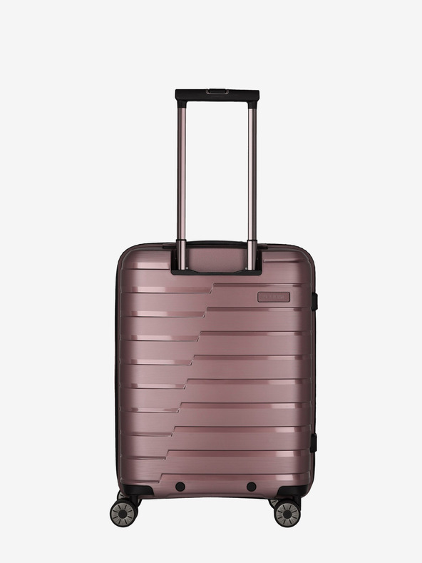 Travelite Ροζ ταξιδιωτική βαλίτσα Travelite Air Base 4w S Ταξιδιωτική βαλίτσα με μπροστινή τσέπη