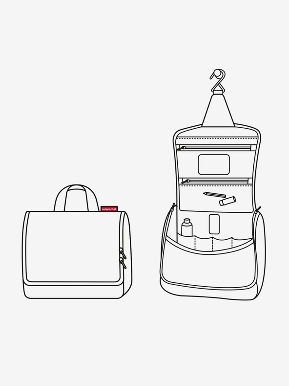 Reisenthel Μαύρη γυναικεία ταξιδιωτική τσάντα τουαλέτας με πουά Reisenthel