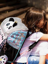 BAAGL  Γκρι σχολική τσάντα zippy panda Baagl