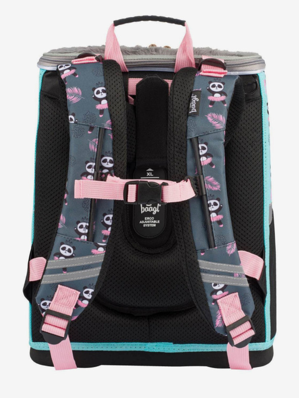 BAAGL  Γκρι 3 σετ zippy panda: χαρτοφύλακας, μολυβοθήκη, τσάντα Baagl