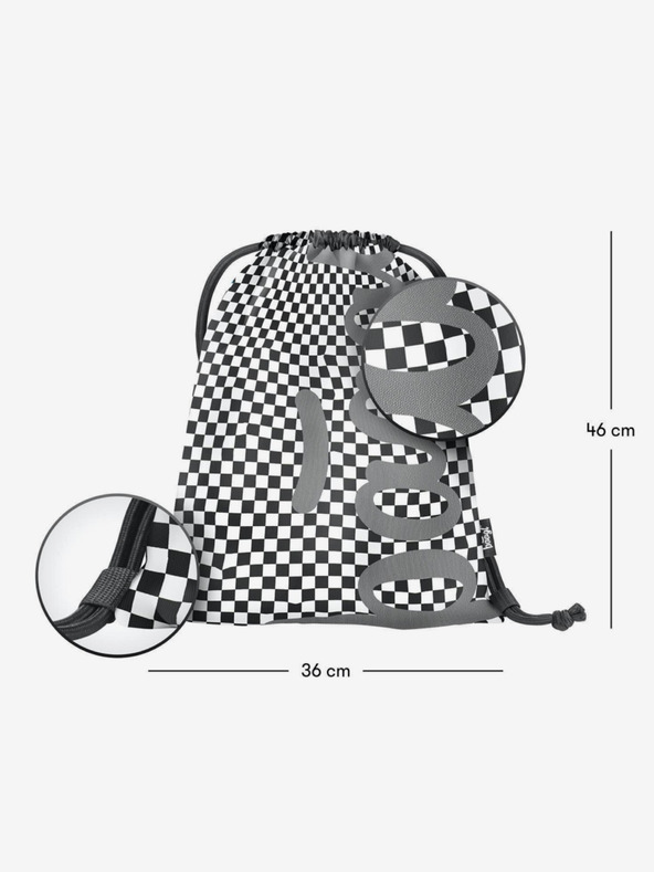 BAAGL  Μαύρη τσάντα skate ska - μοτίβο Baagl