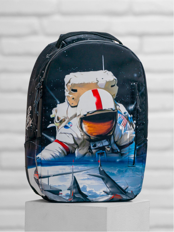 BAAGL  Μαύρο σακίδιο Baagl eARTh - Cosmonaut by Caer8th