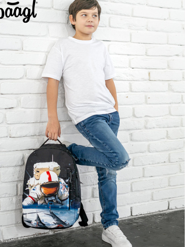BAAGL  Μαύρο σακίδιο Baagl eARTh - Cosmonaut by Caer8th