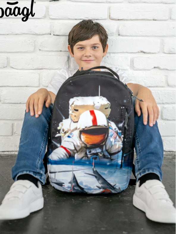 BAAGL  Μαύρο σακίδιο Baagl eARTh - Cosmonaut by Caer8th