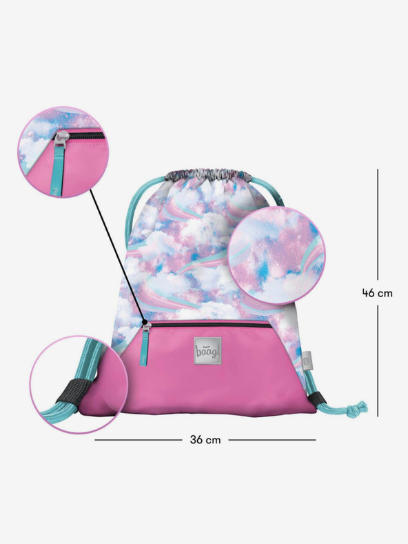 BAAGL  Μπλε τσάντα με τσέπη Baagl Nebe