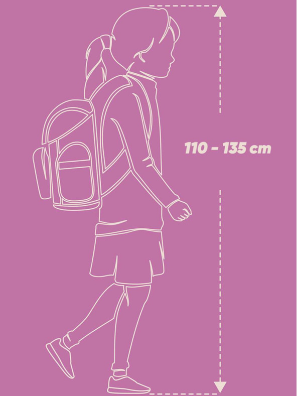 BAAGL  Μωβ σχολικό σετ Ergo - χαρτοφύλακας, μολυβοθήκη, τσάντα Baagl Horse