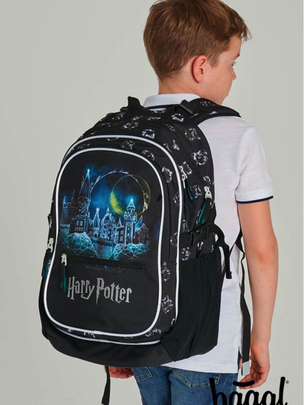 BAAGL  Μαύρο Σχολικό σακίδιο Baagl Πυρήνας Harry Potter Hogwarts