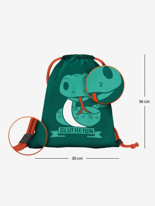 BAAGL  Πράσινη τσάντα προσχολικής ηλικίας Baagl Harry Potter Slytherin
