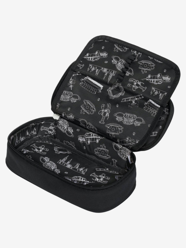 BAAGL  Μαύρη σχολική μολυβοθήκη Baagl Friends