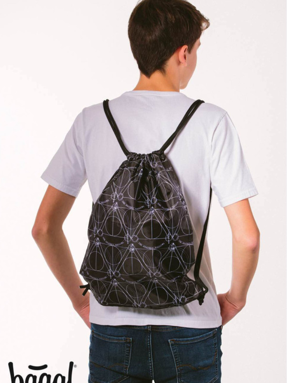 BAAGL  Μαύρο σχολικό σετ - σακίδιο πλάτης, θήκη, τσάντα Baagl Skate Harry Potter Κλήροι του Θανάτου