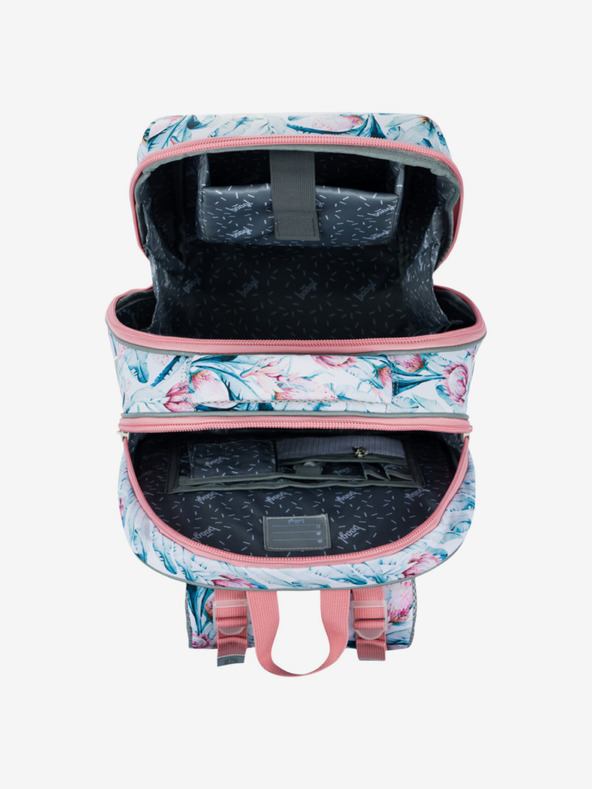 BAAGL  Λευκή σχολική τσάντα Baagl Shelly Raccoon