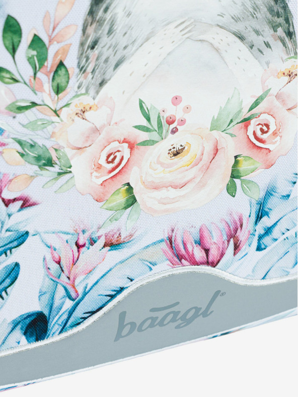 BAAGL  Λευκή σχολική τσάντα Baagl Shelly Raccoon