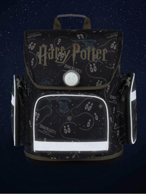 BAAGL  Μπλε σχολική τσάντα Ergo Baagl Harry Potter Pobertův Plánek