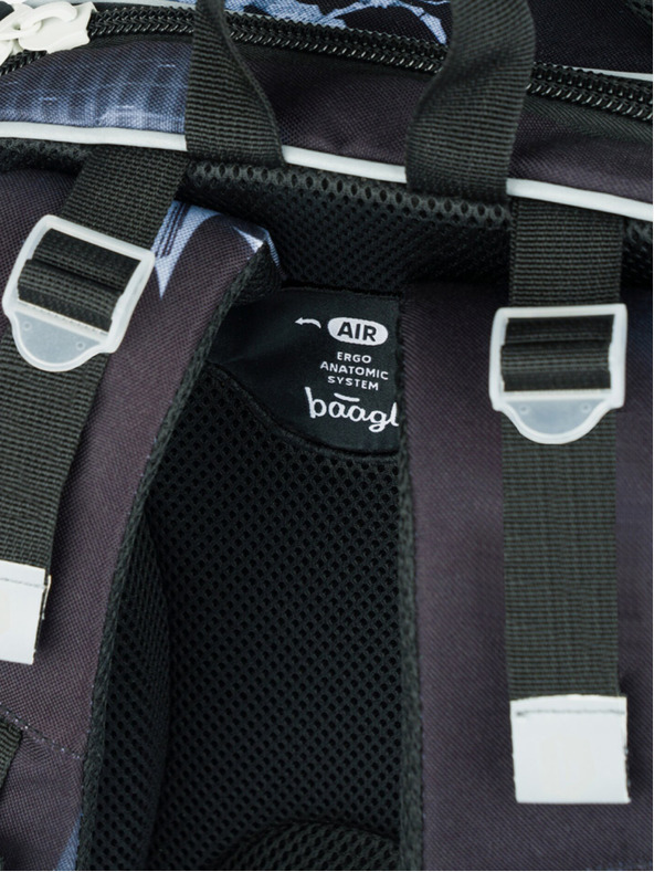 BAAGL  Μαύρο σχολικό σετ - χαρτοφύλακας, μολυβοθήκη, τσάντα Baagl Shelly Batman Dark City