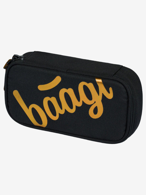 BAAGL  Μαύρη σχολική μολυβοθήκη Baagl Metallic Bronze