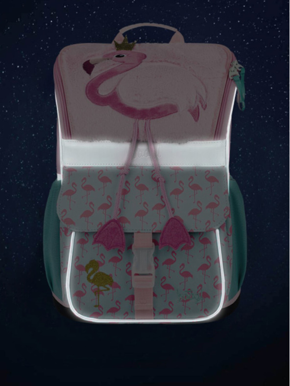 BAAGL  Ροζ σχολικό σετ Zippy - χαρτοφύλακας, μολυβοθήκη, τσάντα Baagl Flamingo