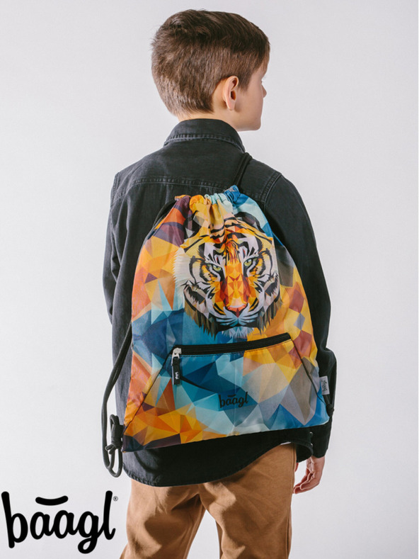 BAAGL  Πορτοκαλί τσάντα με τσέπη Baagl Tiger