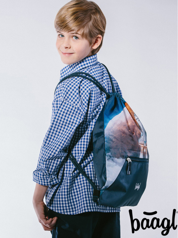 BAAGL  Μπλε τσάντα με τσέπη Baagl Space Shuttle