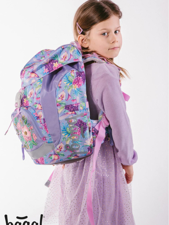 BAAGL  Σχολικό σακίδιο πλάτης Purple Airy Baagl Hummingbird