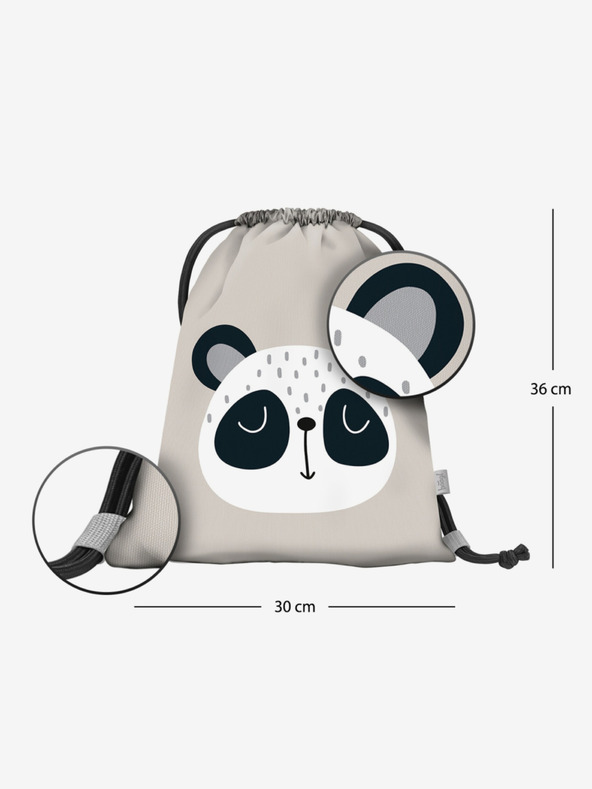 BAAGL  Grey Preschool Bag Baagl Panda