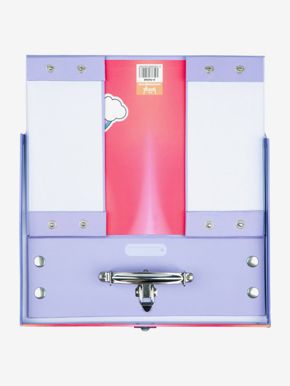 BAAGL  Κόκκινη πτυσσόμενη σχολική θήκη με εξαρτήματα Baagl Hippie