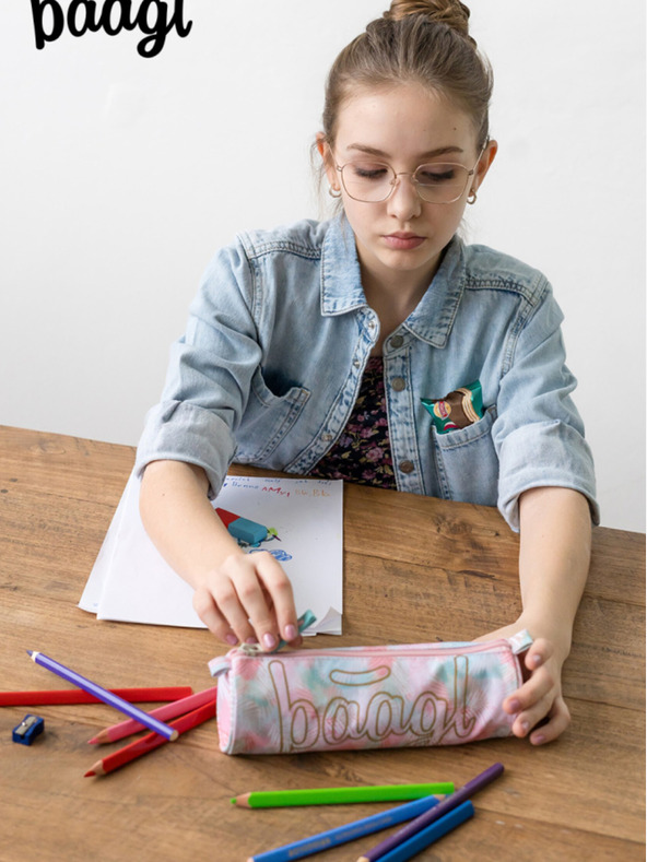 BAAGL  Ροζ Μαθητική θήκη Baagl Sunset