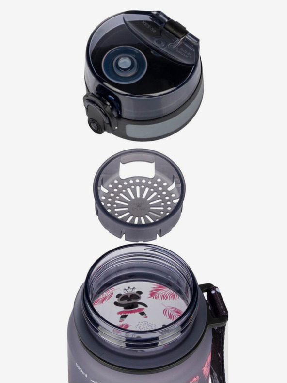 BAAGL  Γκρι μπουκάλι πόσιμου από τριτάν panda, 500 ml Baagl