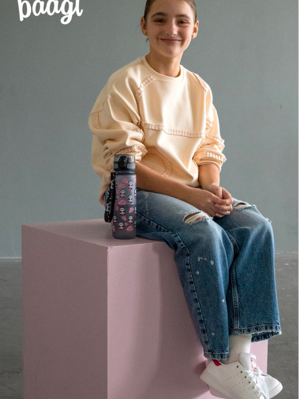 BAAGL  Γκρι μπουκάλι πόσιμου από τριτάν panda, 500 ml Baagl