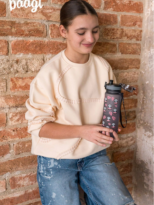 BAAGL  Γκρι μπουκάλι πόσιμου από τριτάν panda, 500 ml Baagl