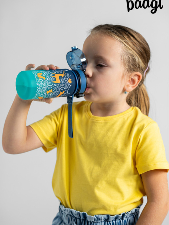 BAAGL  Μπλε μπουκάλι πόσιμου από τριτάνιο βαθμιδωτό δάσος, 350 ml Baagl