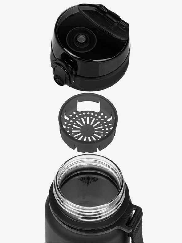 BAAGL  Μαύρο μπουκάλι πόσιμου tritan βαθμιδωτό λύκος, 350 ml Baagl