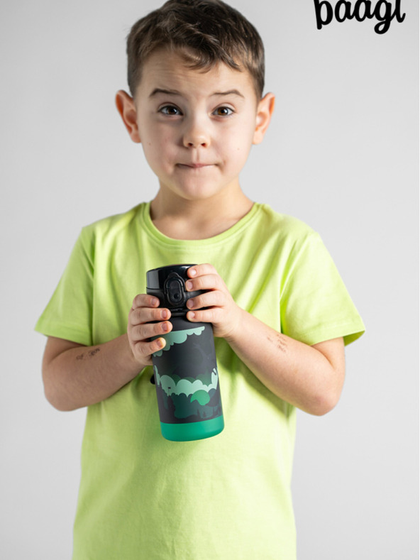 BAAGL  Μαύρο μπουκάλι πόσιμου tritan gradient δράκος, 350 ml Baagl