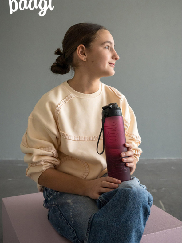 BAAGL  Κόκκινο μπουκάλι πόσιμου από τριτάνιο ρουμπινί, 700 ml Baagl