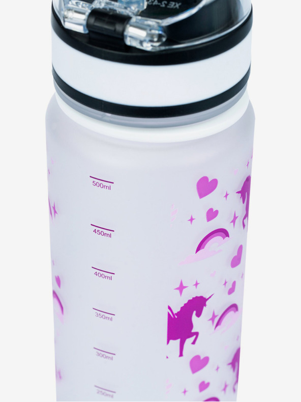 BAAGL  Μωβ μπουκάλι πόσιμου tritan βασίλειο των μονόκερων, 500 ml Baagl