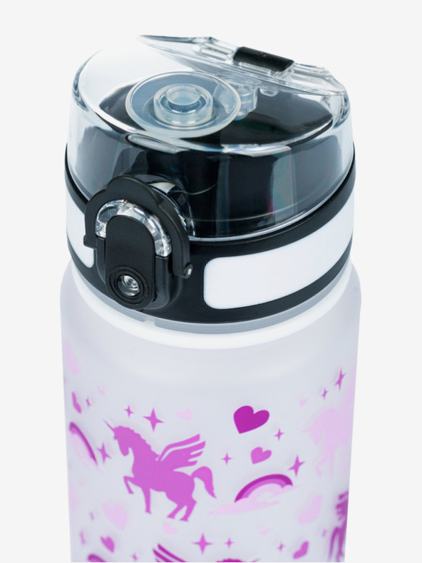 BAAGL  Μωβ μπουκάλι πόσιμου tritan βασίλειο των μονόκερων, 500 ml Baagl