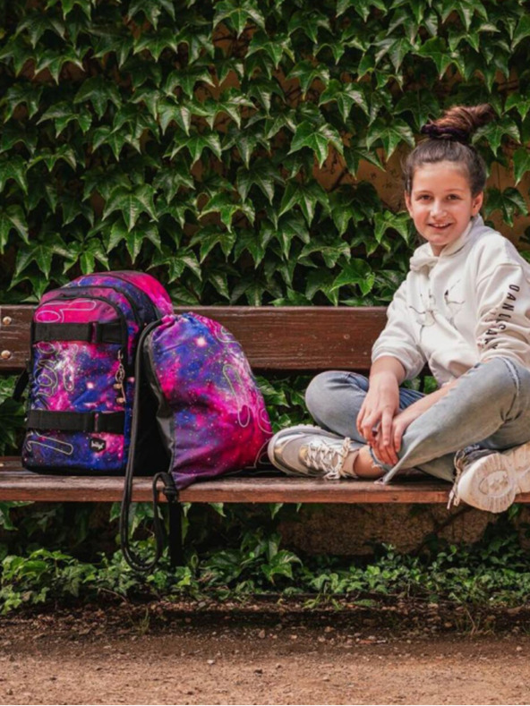 BAAGL  BAAGL Σχολικό σακίδιο πλάτης Skate Galaxy BAAGL