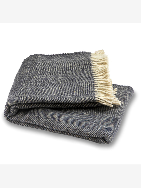 Balkanova Elma XIII μάλλινη κουβέρτα - σκούρο μπλε του indigo