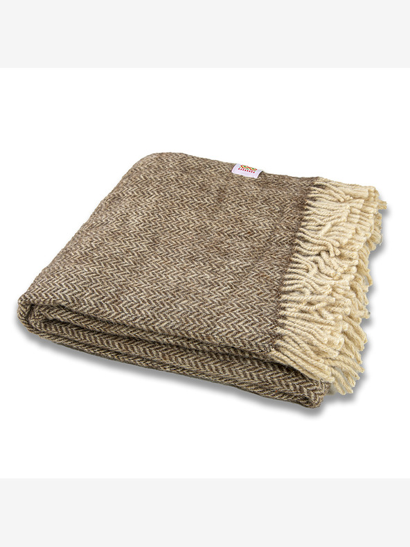 Balkanova Μαλλί κουβέρτα Elma X - φυσικό καφέ
