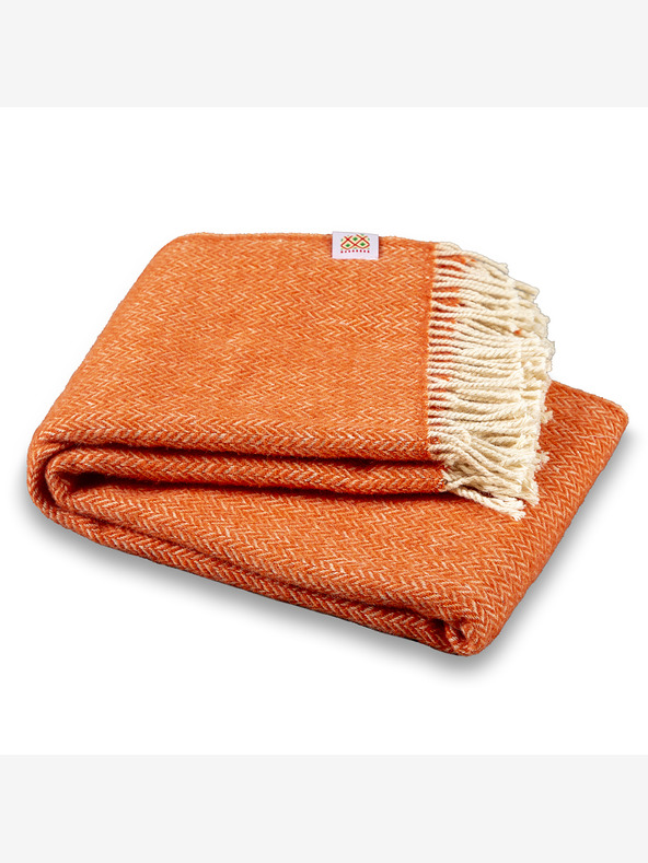 Balkanova Μαλλί κουβέρτα Elma II - πορτοκαλί