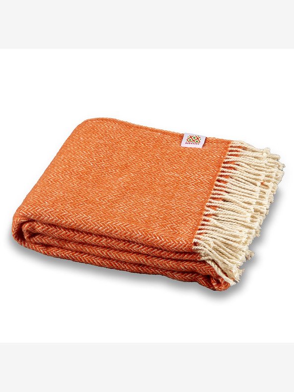 Balkanova Μαλλί κουβέρτα Elma II - πορτοκαλί