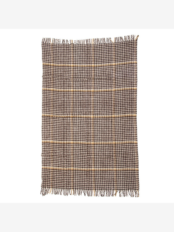 Balkanova Μαλλί κουβέρτα Elma XI - καφέ και μπεζ καρό
