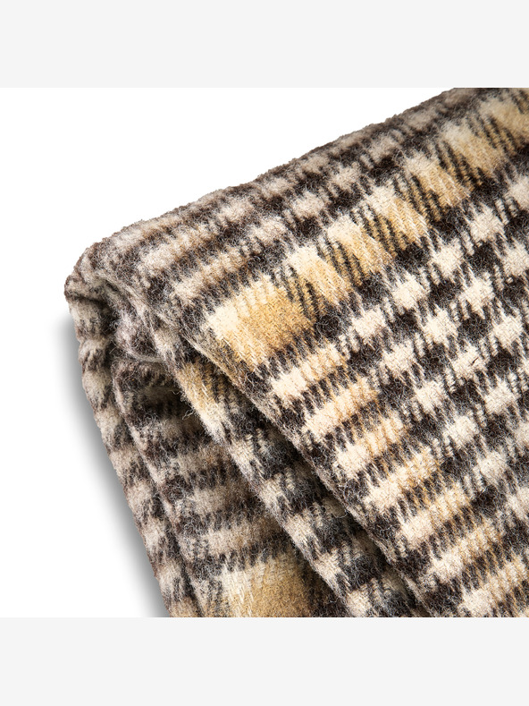 Balkanova Μαλλί κουβέρτα Elma XI - καφέ και μπεζ καρό