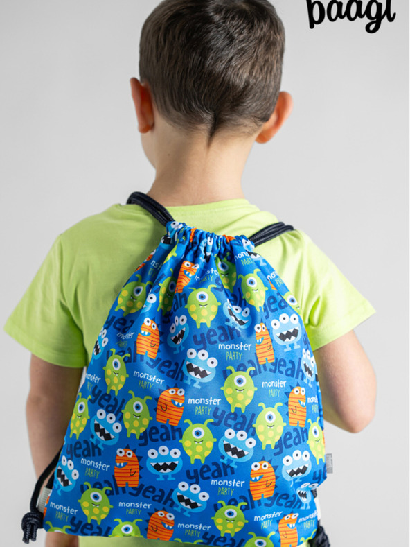 BAAGL  Μπλε τσάντα προσχολικής ηλικίας Baagl Monsters