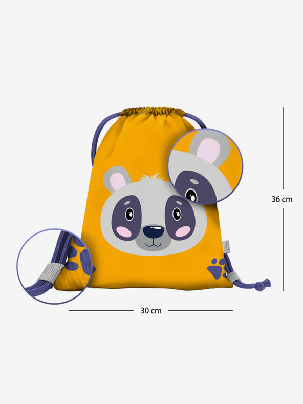 BAAGL  Κίτρινη τσάντα προσχολικής ηλικίας Baagl Raccoon